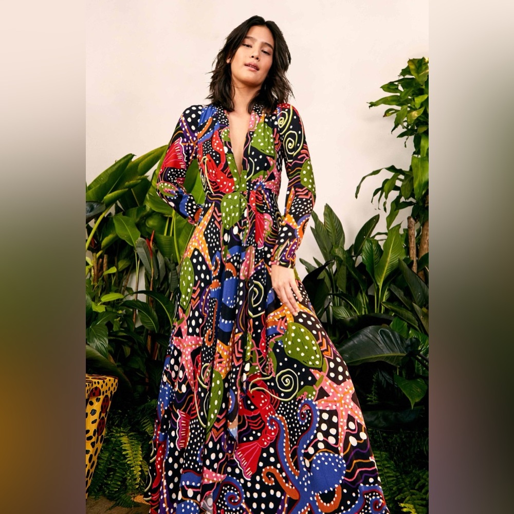FARM Rio Under the Sea Maxi Dress - Sz XS